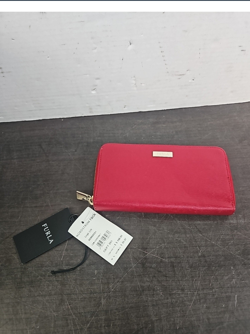 Furla Red Zip Wallet